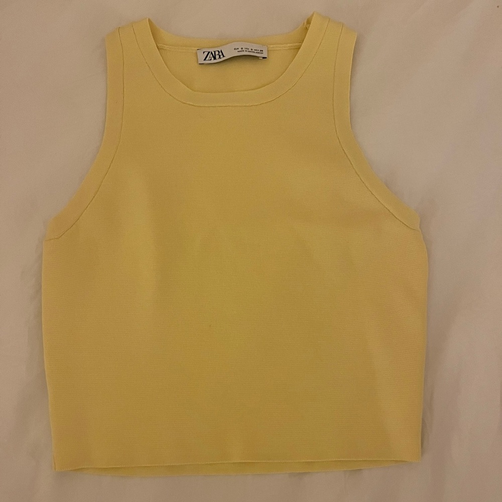 Yellow Zara Crop